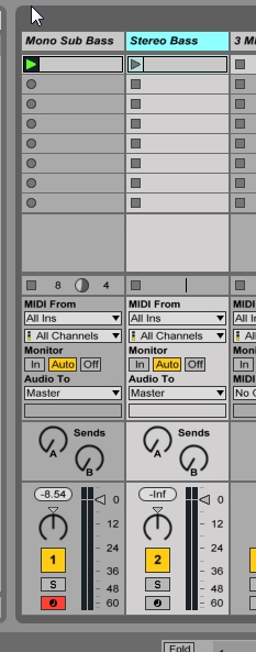 Ableton screenshot mono and stereo bass